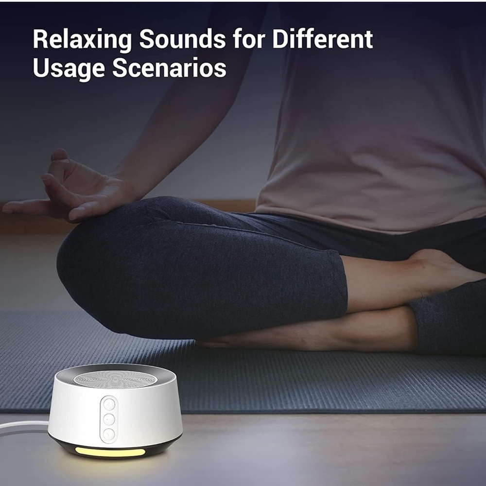 White Noise Sound Machine 14 Soothing Sounds 10 Levels Night Light Nursery - Picture 3 of 16